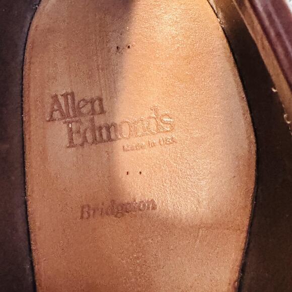 Allen Edmonds Shoes Mens 11 Burgundy Bridgeton Wingtip Kiltie Tassel Loafers - Picture 9 of 11